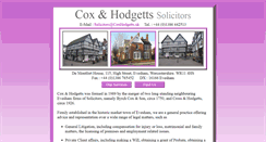 Desktop Screenshot of coxhodgetts.co.uk