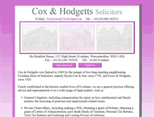 Tablet Screenshot of coxhodgetts.co.uk
